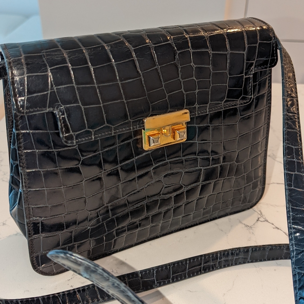 Vintage Browns Crocodile Handbag
